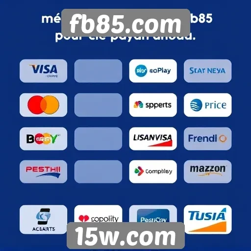 Métodos de pagamento disponíveis no site fb85.com